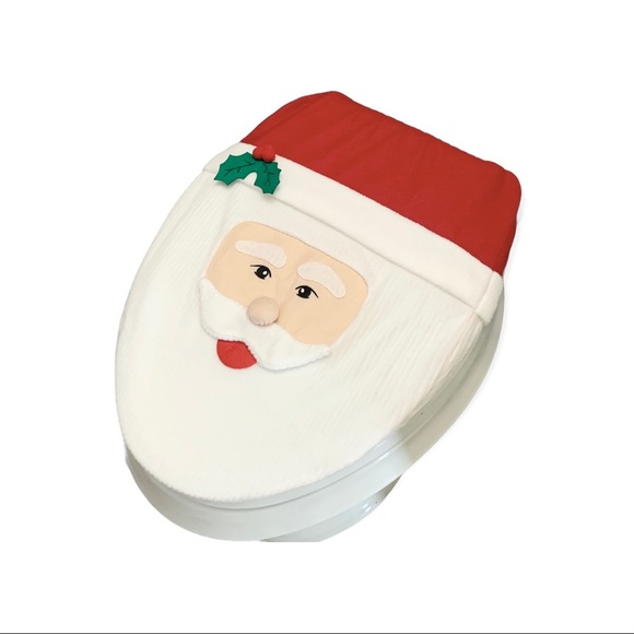 🌸New🌸 Santa Toilet Cover One Size Stretch Christmas NIP - Picture 7 of 7